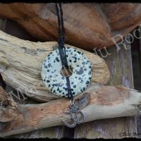 Pendentif donut jaspe leopard