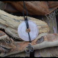 Pendentif donut quartz rose