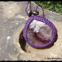 Pendentif simple fluorite violette