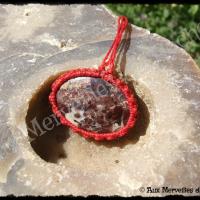 Pendentif simple jaspe rouge