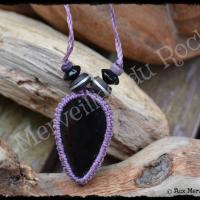 Pendentif simple obsidienne